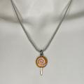 Coach Jewelry | Coach Orange Lollipop 925 Sterling Silver Necklace | Color: Orange/White | Size: 18” In Length