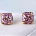 Kate Spade Jewelry | Kate Spade Purple Glitter Stud Earrings | Color: Gold/Purple | Size: Os