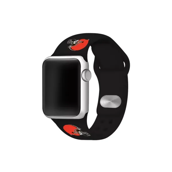 affinity-bands-nfl-cleveland-browns-silicone-38-millimeter-apple-watch-band,-black,-38-mm/