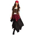 Boland - Kostüm Piratin Tornado, Kleid, Korsett, Kopftuch, für Damen, Seeräuber, Freibeuter, Kostüm, Karneval, Mottoparty