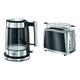 Russell Hobbs Wasserkocher, Glas Elegance, 1.7l, 200W & Russell Hobbs Toaster Luna grau, 2 extra breite Toastschlitze, 6 einstellbare Bräunungsstufen, 1550W, Luna 23221-56