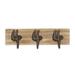 Dakota Fields Metal 3 - Hook Wall Mounted Coat Rack Wood/Metal in Brown | 4.75 H x 15.75 W x 2.5 D in | Wayfair CE8F9578BAE34E06AF30715CA1733015