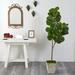 Primrue 66" Artificial Fiddle Leaf Fig Tree in Planter Resin/Plastic | 66 H x 21 W x 16 D in | Wayfair 48CD0E74E81D467CB7AB90B4F174590F