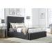 Cheviot King-Size Upholsterd Skirted Panel Bed in Iron - Modus CBB3H73