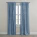 Wide Width Poly Cotton Canvas Back-Tab Panel by BrylaneHome in Carolina Blue (Size 48" W 63" L) Window Curtain