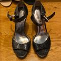 Coach Shoes | Coach Snake Skin High Heels | Color: Black | Size: 5.5