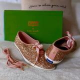 Kate Spade Shoes | Kate Spade Rose Gold Glitter Keds | Color: Gold/Pink | Size: 7