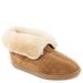 Minnetonka Sheepskin Ankle Boot - Womens 5 Tan Slipper W