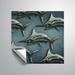 ArtWall Marine Life Wall Mural Vinyl in Gray/Blue | 14 H x 14 W in | Wayfair 6Nov088a1414p