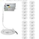 WAC Limited Lotos Ultra Slim Selectable Remodel IC LED Canless Recessed Lighting Kit in White | 1.63 H x 4.73 W in | Wayfair R4ERAR-W9CS-WT-24