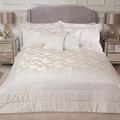 Emma Barclay Butterfly Meadow - Embellished Jacquard Quilted Bedspread Set in Cream - To Fit Double/King