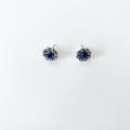 Anthropologie Jewelry | Anthropologie Flower Earrings | Color: Blue/Silver | Size: Os