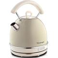 Ariete 2877/03 Retro Style Cordless Dome Kettle, Removable and Washable Filter, 1.7 Litre Capacity, 360 ° Rotating Base, Visible Water Level, Vintage Design, Beige