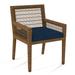 Braxton Culler Pine Isle Arm Chair Upholstered/Wicker/Rattan/Fabric in Blue/Brown | 36 H x 23 W x 24 D in | Wayfair 1023-029/0912-61/HAVANA