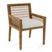 Braxton Culler Pine Isle Arm Chair Upholstered/Wicker/Rattan/Fabric in Blue/White | 36 H x 23 W x 24 D in | Wayfair 1023-029/0256-61/HONEY