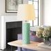 Three Posts™ Burman 29.5" Sea Green Table Lamp Ceramic/Fabric in Brown/Green/White | 29.5 H x 15 W x 15 D in | Wayfair