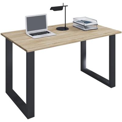 VCM Schreibtisch »Lona« 140/80 cm Bügel-Fuß-Gestell schwarz braun, 140x76x80 cm Image