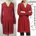 Anthropologie Dresses | Anthro Leifnotes Red Peasant Field Day Dress | Color: Red | Size: M