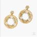 J. Crew Jewelry | J.Crew Floral Baguette Crystal Hoop Earring | Color: Gold/White | Size: Os