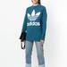 Adidas Tops | Adidas Trefoil Oversized Logo Crewneck Sweatshirt | Color: Blue | Size: Xs