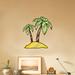 Sunside Sails Coconut Tree Beach Wall Decal Vinyl in Brown/Green/Yellow | 30 H x 27 W in | Wayfair C02A0C39D53542979754B6673451BC67