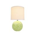 Red Barrel Studio® Fazeela 19.5" Light Green Table Lamp Silk/Ceramic in Green/White | 19.5 H x 11 W x 11 D in | Wayfair