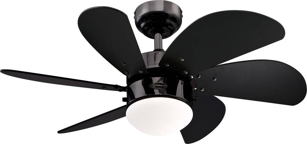 Westinghouse Turbo Swirl Deckenventilator (Ø x H) 76 cm x 38 cm Flügelfarbe: Schwarz Gehäusefarbe ( Image