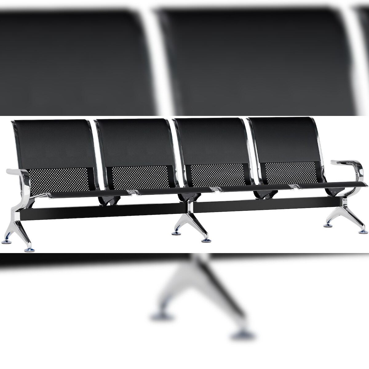 CLP Wartebank Airport Kunstleder schwarz/schwarz/4-Sitzer Image