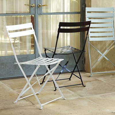 Set of 2 Cafe Folding Chairs - Black - Ballard Designs