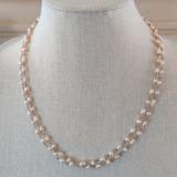 American Eagle Outfitters Jewelry | 40" Fw Pearl Necklace | Color: Cream/Gold | Size: 40"