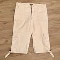 American Eagle Outfitters Pants & Jumpsuits | Aeo White Cargo Capris | Color: White | Size: 6