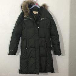 Michael Kors Jackets & Coats | Michael Kors Puffer Faux Fur Coat Sz S | Color: Green | Size: S