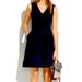 Madewell Dresses | Madewell Gallerist Ponte V-Neck Dress Blue Xs | Color: Blue | Size: Xs