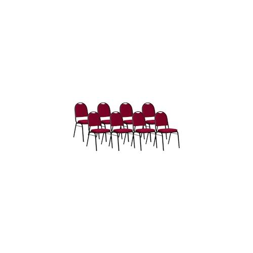 pemora 8-er Set Stapelstuhl Besucherstuhl 150 stapelbar Konferenzstuhl Bankettstuhl Stuhl – rot mit goldenen Punkten