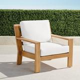 Calhoun Lounge Chair with Cushions in Natural Teak - Sailcloth Salt, Standard - Frontgate