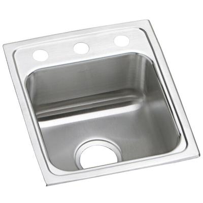 Zurn Elkay LRAD1517653 Lusterstone Classic Single Bowl ADA Drop-In Sink with Three Faucet Holes - 12" x 12" x 6 3/8" Bowl