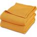 CozyHomesCollection Cotton Blanket Cotton | 90 H x 66 W in | Wayfair NEWMUSTARD-TWIN