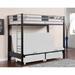 Isabelle & Max™ Efrem Twin over Twin Futon Bunk Bed Metal in Black/Gray | 67.75 H x 42 W x 78.38 D in | Wayfair 35F6894BC2CF4984899FC222A1ED215A