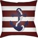 Beachcrest Home™ Rozanne Lynda Indoor/Outdoor Throw Pillow Polyester/Polyfill blend in Red | 20 H x 20 W x 4 D in | Wayfair
