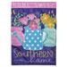 Harper Orchard Home Sweet Southern 2-Sided Polyester 1 '6 x 1 '1 Garden Flag in Blue/Pink | 18 H x 13 W in | Wayfair