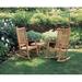 Oxford Garden Classic Teak 3-Piece End Outdoor Table & Rocking Chair Chat Set Wood in Brown | Wayfair 5015K