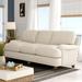 Ivy Bronx Rhys 89" Linen Recessed Arm Sofa w/ Reversible Cushions Linen in Brown | 30 H x 89 W x 41 D in | Wayfair 92C4227B42A84CA7A901941BAFA2559E