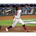 Ronald Acuna Jr. Atlanta Braves Unsigned Home Run Hit Photograph