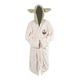 Adult Movie Bathrobe Jedi Ears Fleece Bathrobe With hoodie Robe Cosplay Costume Dressing Gown Milky White