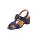 Wide Width Women's The Simone Sandal by Comfortview in Navy (Size 11 W)