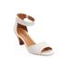 Extra Wide Width Women's The Fallon Sandal by Comfortview in White (Size 8 WW)