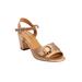 Plus Size Women's The Arielle Sandal by Comfortview in Gold (Size 7 1/2 M)