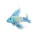 Turbo Random Fun Feather Fish Cat Toys, Small, Blue