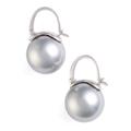 Kate Spade Jewelry | Kate Spade Shine On Silver Faux Pearl Earrings | Color: Gray/Silver | Size: Os