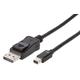 Accell B143B-003B UltraAV Mini DisplayPort auf DisplayPort 1.2 Kabel mit Verriegelungssperre, 1 m, schwarz 3.3 Feet (1 Meter) Schwarz